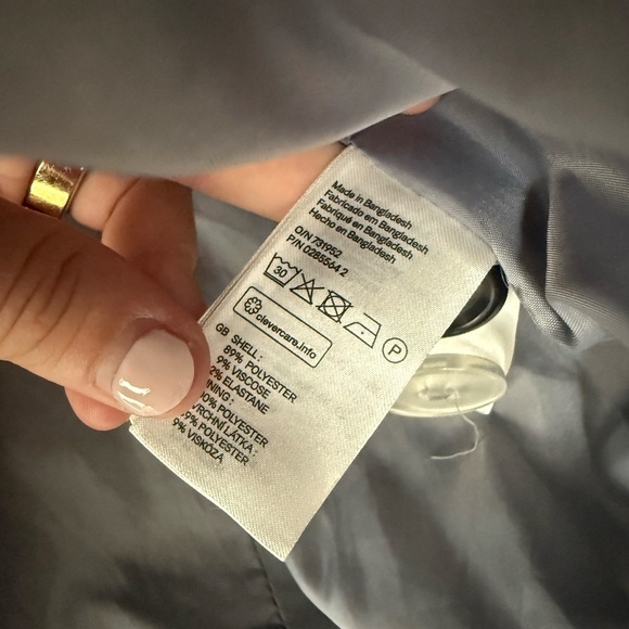 Grey Double Breasted Pea Coat - Picture 5 of 13